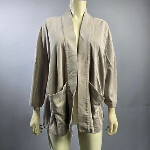 J. Jill Tan Blazer Relaxed Fit Suit Jacket R6